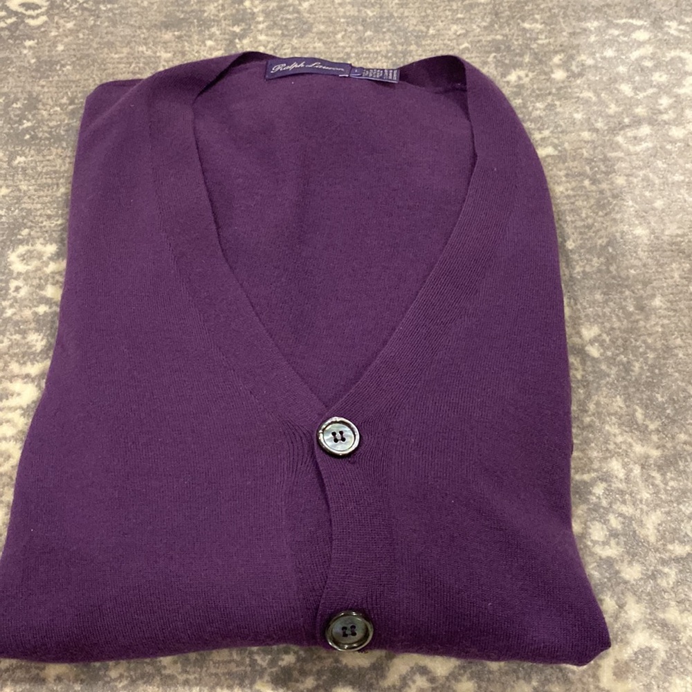 RALPH LAUREN PURPLE LABEL MENS CARDIGAN SIZE L - Picture 7 of 13
